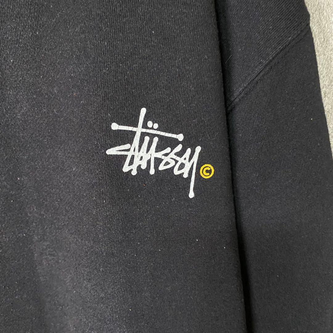 Stussy スウェット ブラック M ストックロゴ　ゆるだぼ 定番