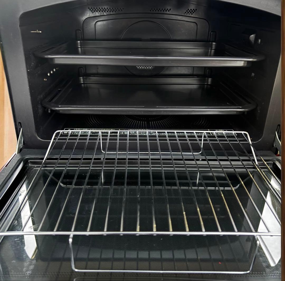 美品✨東芝 石窯ドーム ER-PD3000(R) 角皿2枚 網付 オーブンレンジ