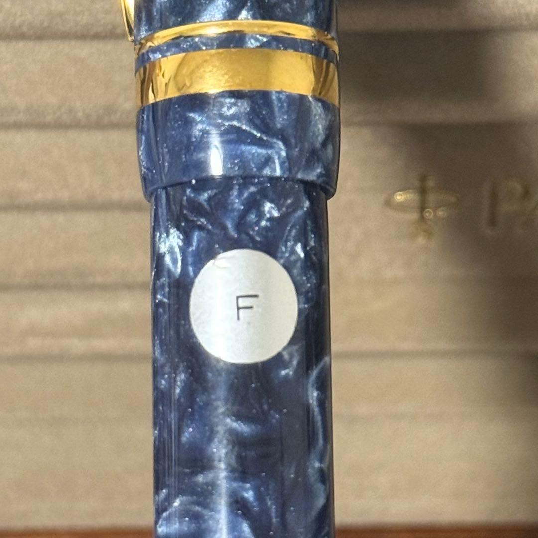 パーカー デュオフォールド センテニアル マーブルブルー 万年筆 ボールペン