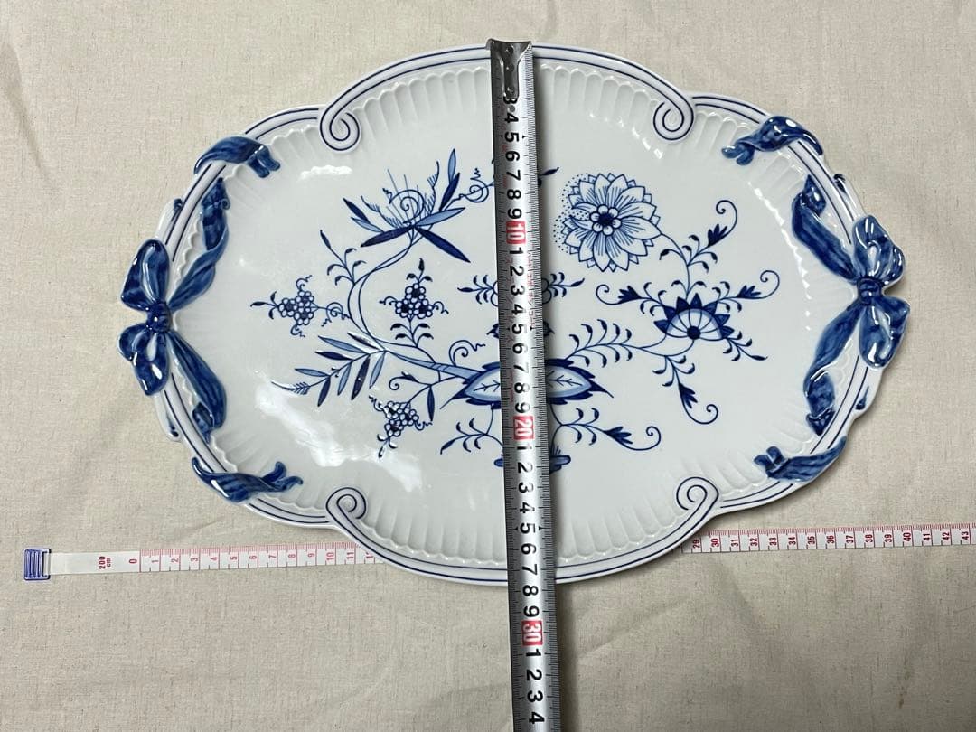♡HIME♡様 Meissen マイセン ブルーオニオン オーバルプラター 大皿