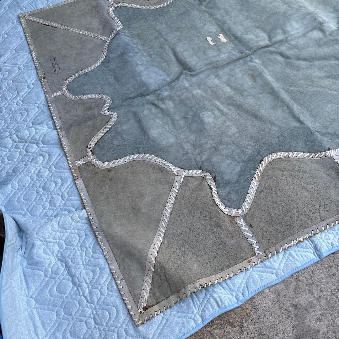 カウラグ　ハラコラグマット　大型　ヴィンテージ　本革　牛革ラグ　パッチワークラグ