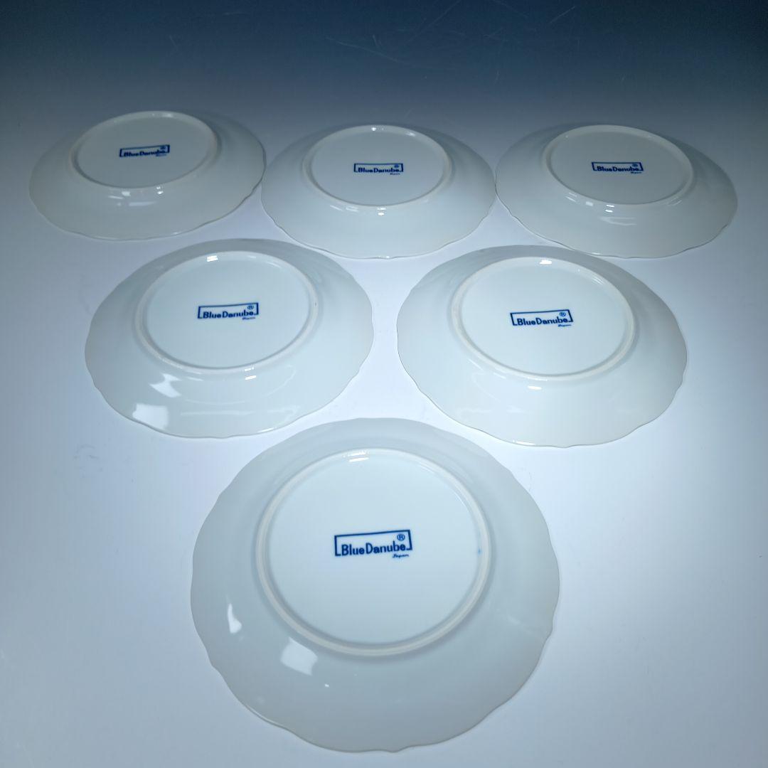 ブルーダニューブカップ＆ソーサ6客 ケーキ皿6枚　ティーポット１個セット