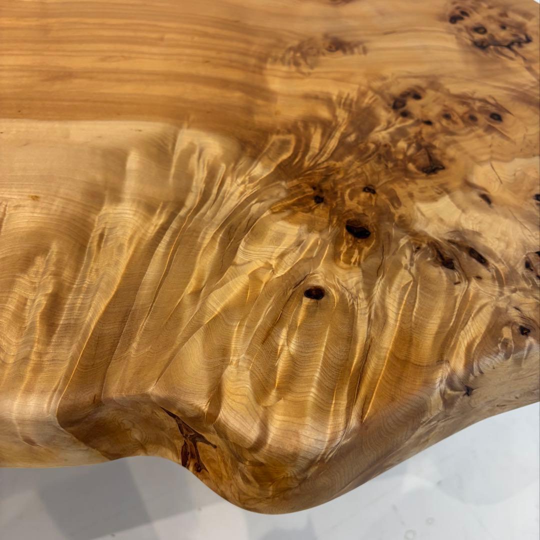 【12/7までの販売】一枚板　ローテーブル　アイアン　座卓