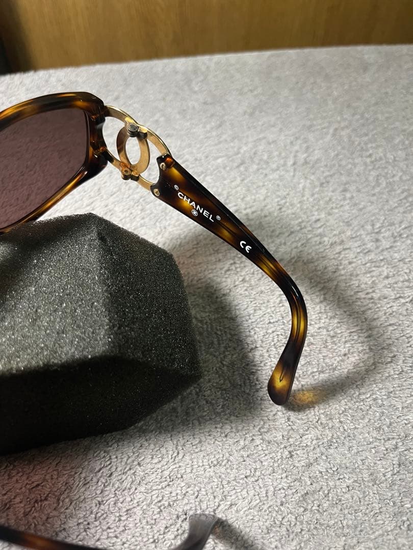 CHANEL ココマーク　べっ甲調　サングラスブラウン　極美品