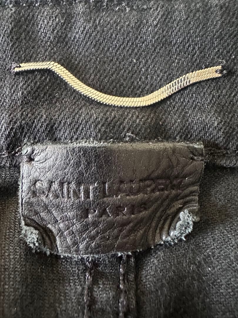 SAINT LAURENT PARIS エディ期ブラックスキニーデニムパンツ