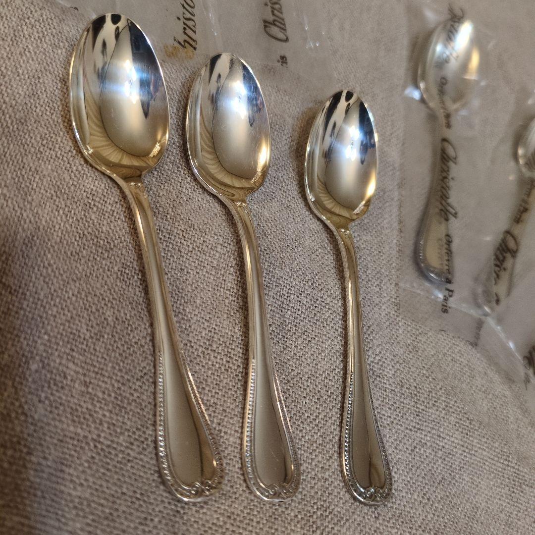 Christofle デミタススプーン 未使用3本含む6本セット