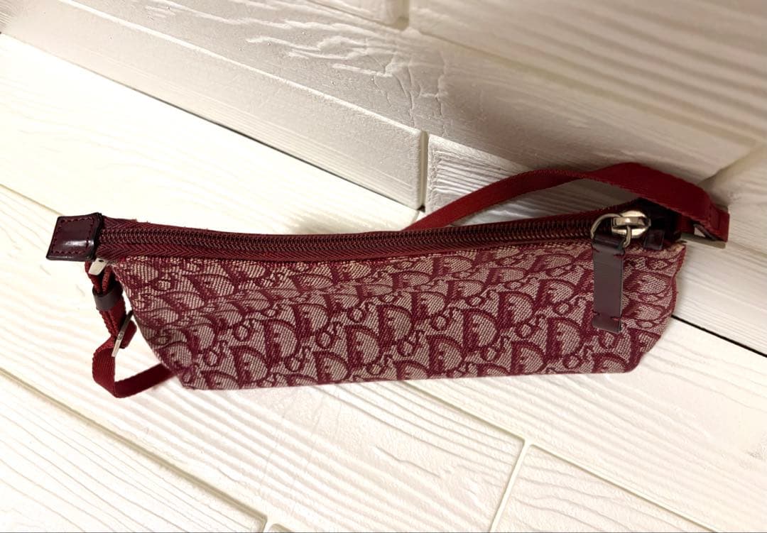 美品/クリスチャンディオール　アクセサリーポーチ　トロッター　キャンバス　レザー