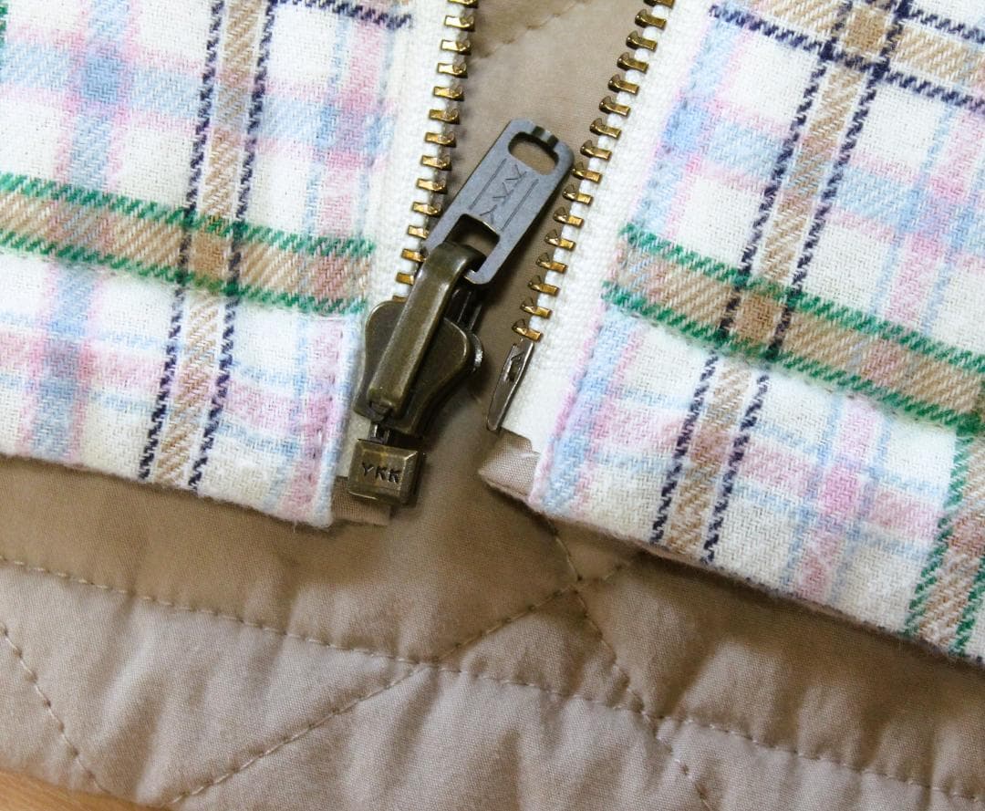 極美品/5万円』PAPAS パパス ベスト『リバーシブル中綿入りキルティング