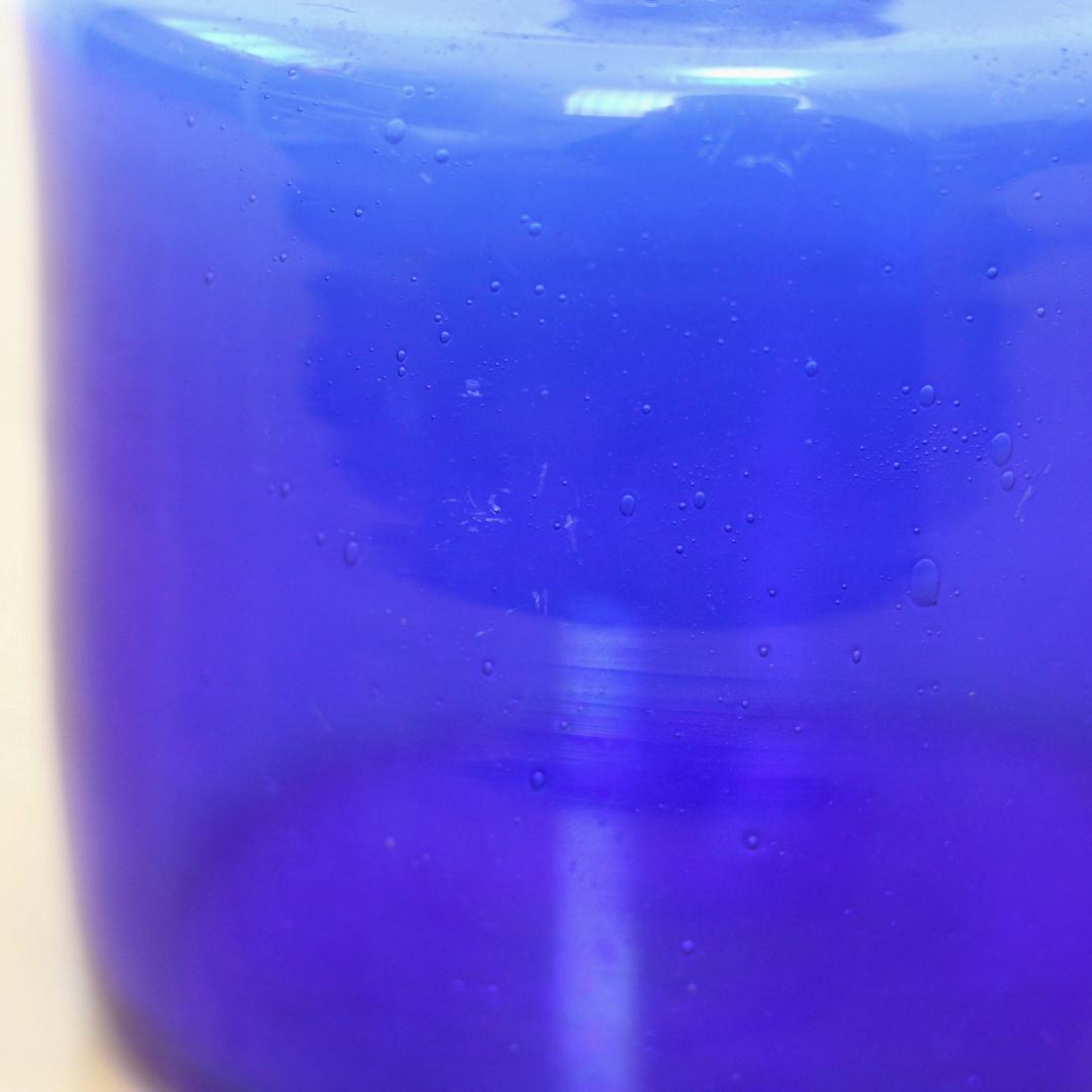 【サイン有り】Erik Hoglund　エリックホグラン　ブルーガラス 花器花瓶