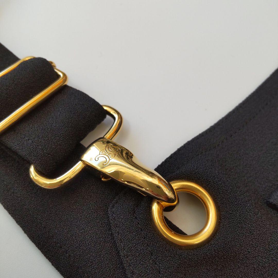 未使用級 23SS セリーヌ トリオンフ エプロン ワンピース ブラック 36