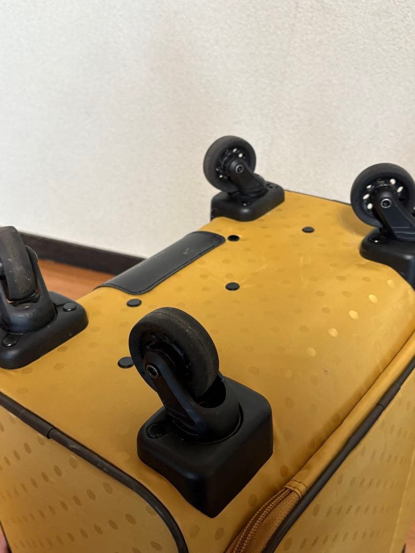 ACE イエロードット柄キャリーカート　ソフト　美品　マッキントッシュ