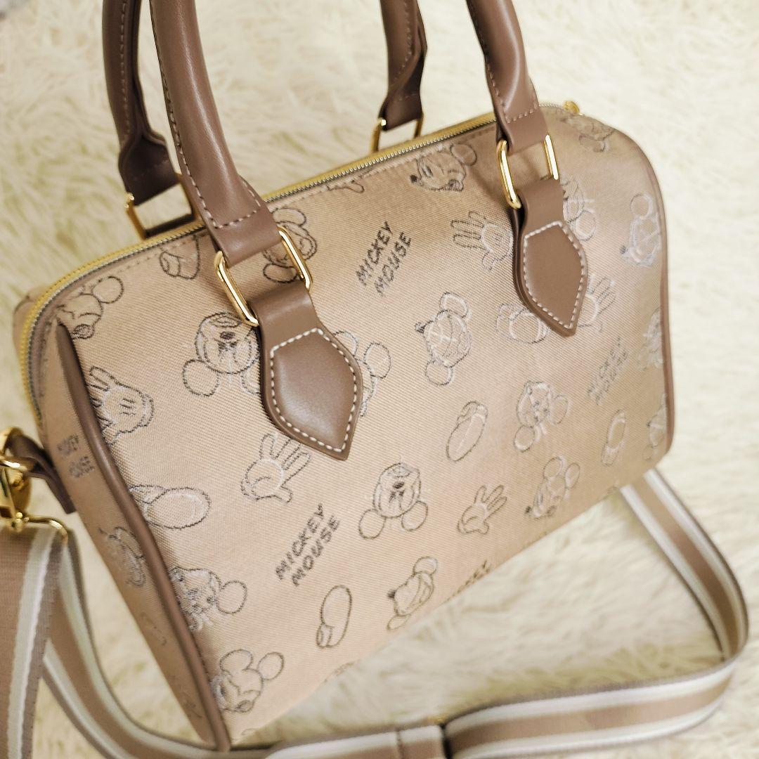 Disney トートバッグ ミッキー 総柄 2way ショルダーバッグ
