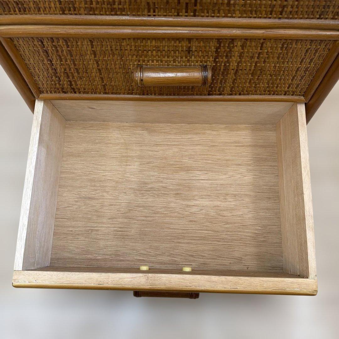 ナチュラルラタン 4段チェスト