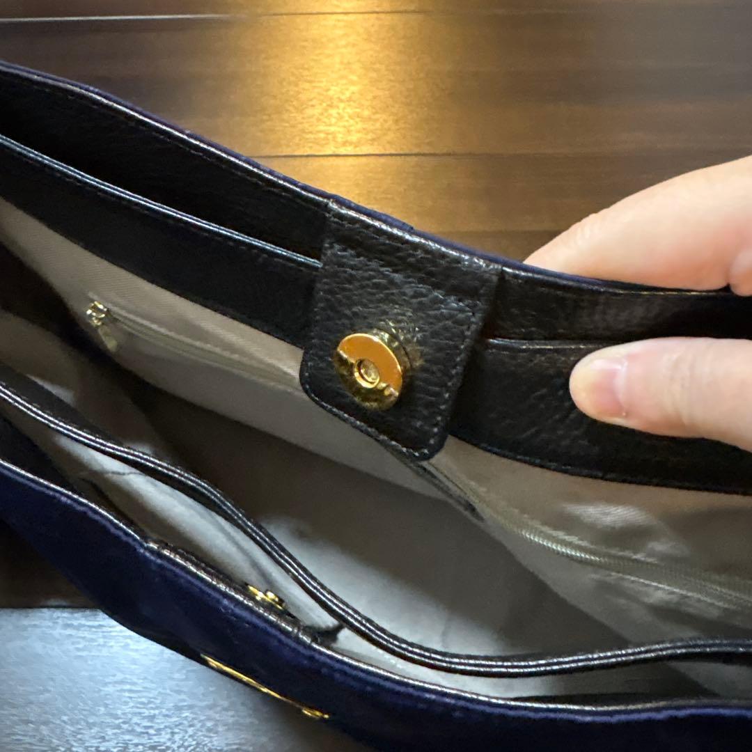 ✨未使用級✨ATAO エルビィ　2way ショルダーバッグ　モノグラム　ネイビー