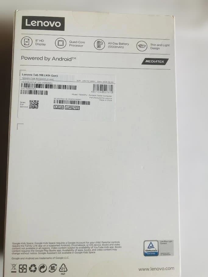 Lenovo Tab M8 本体