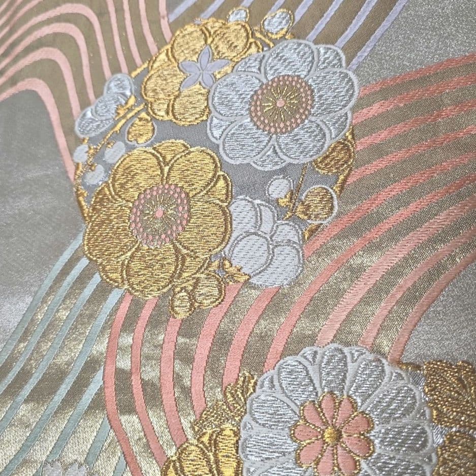 ～専用です～ピンク雪輪訪問着と袋帯・帯揚げ帯締めの4点フルセット