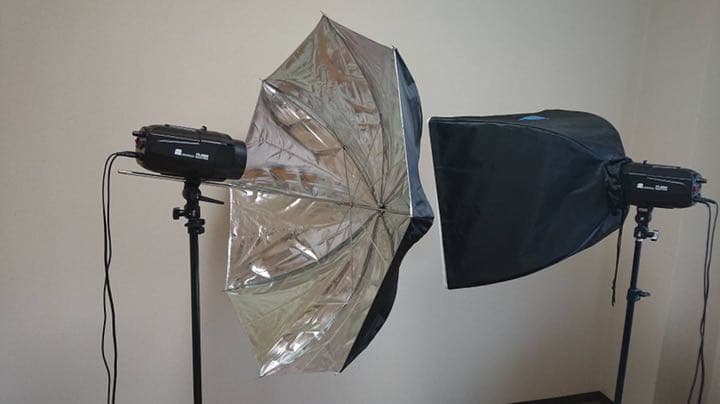 スタジオ撮影用ストロボライトセット