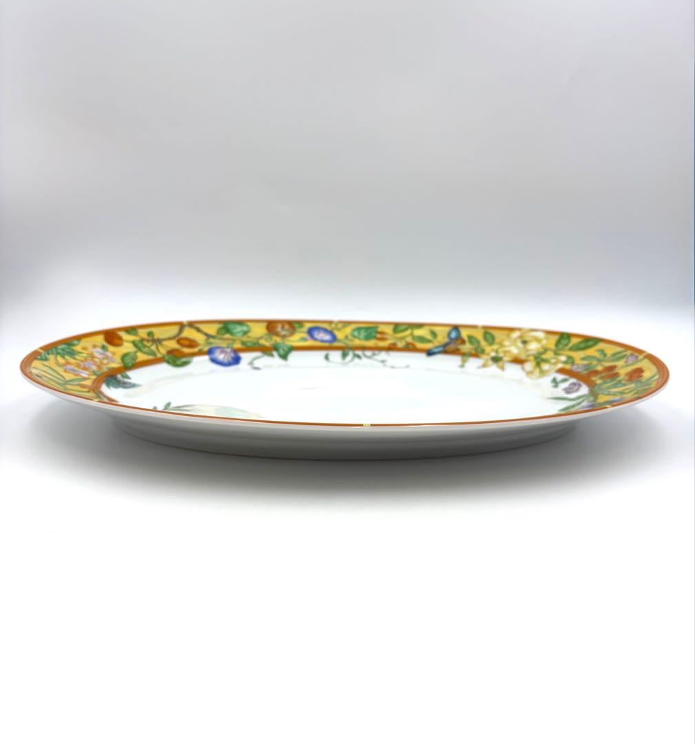 【希少】未使用保管品エルメス　シエスタ　大皿オレンジ41.5cmオーバルプレート