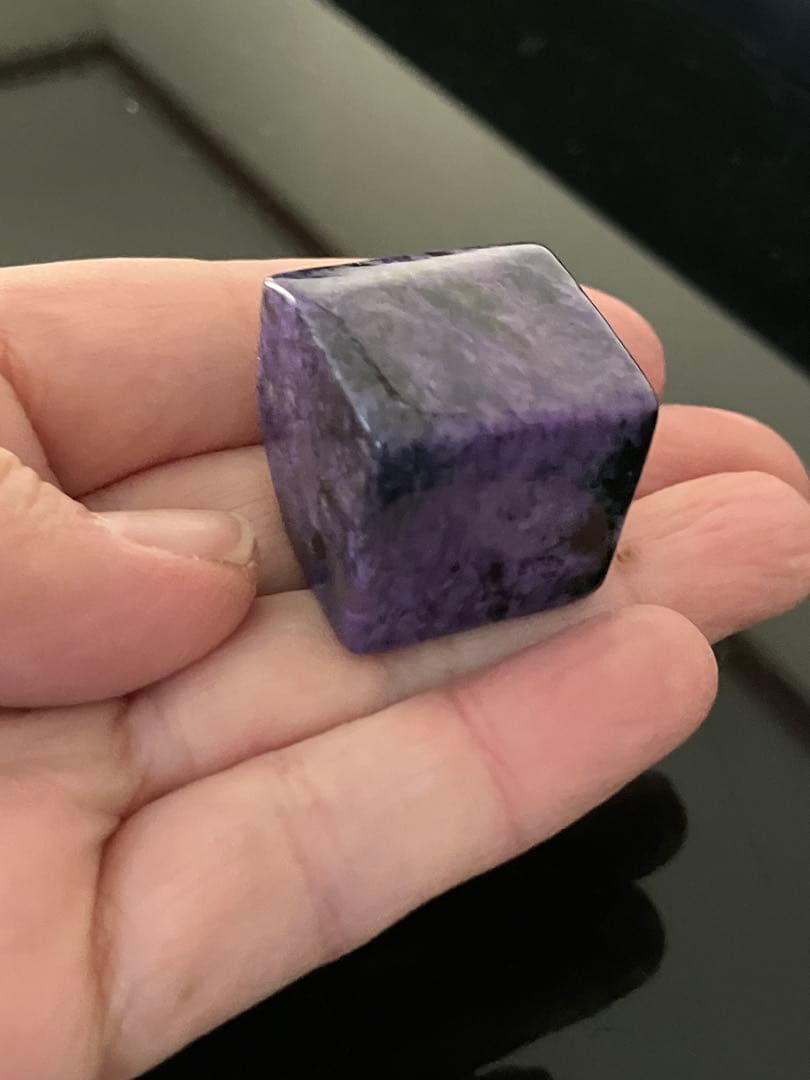 よしみさま専用チャロアイト　キューブ　2個セット　天然石置物　Z141