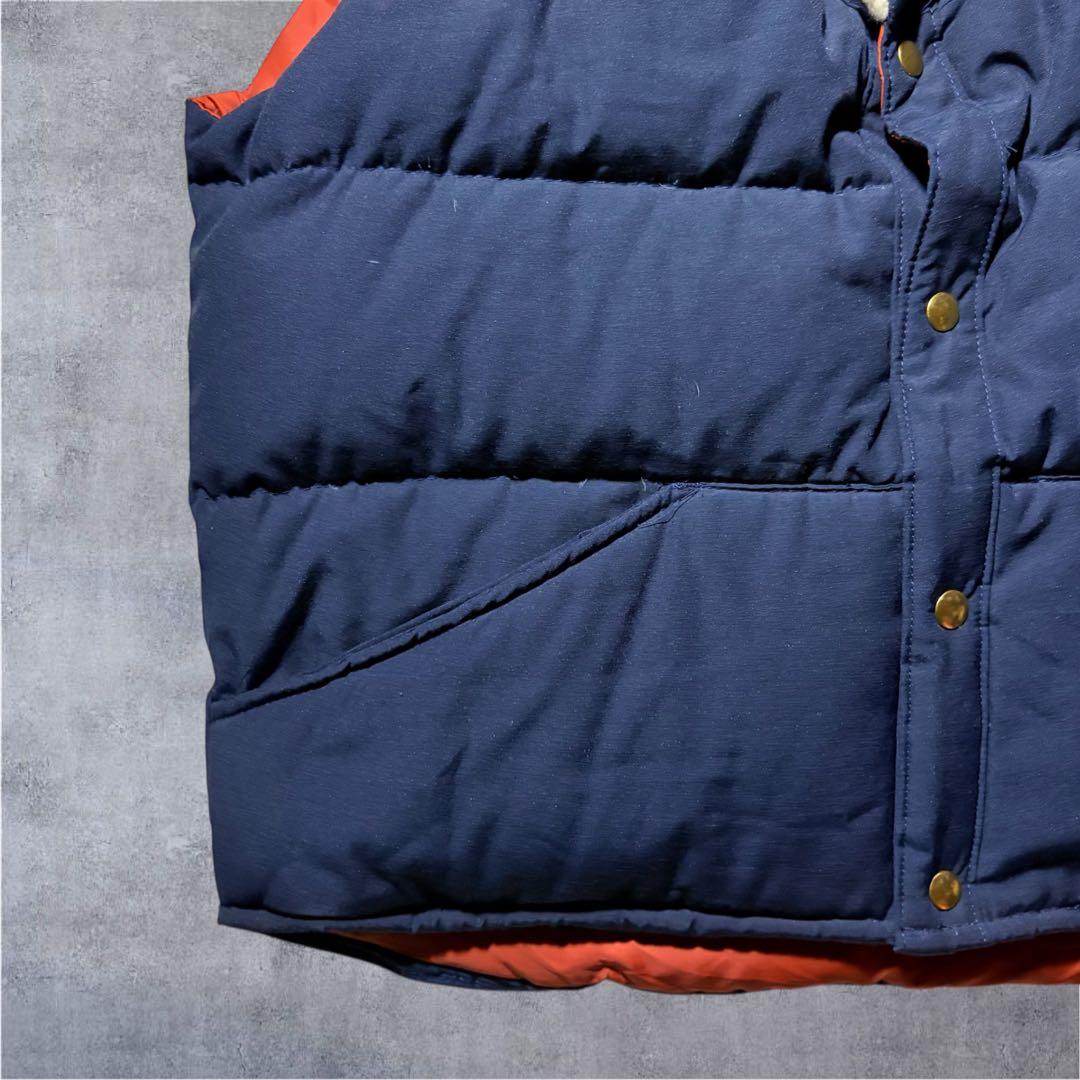 USA製 William Barry レザー切替 ダウンベスト キャメル L