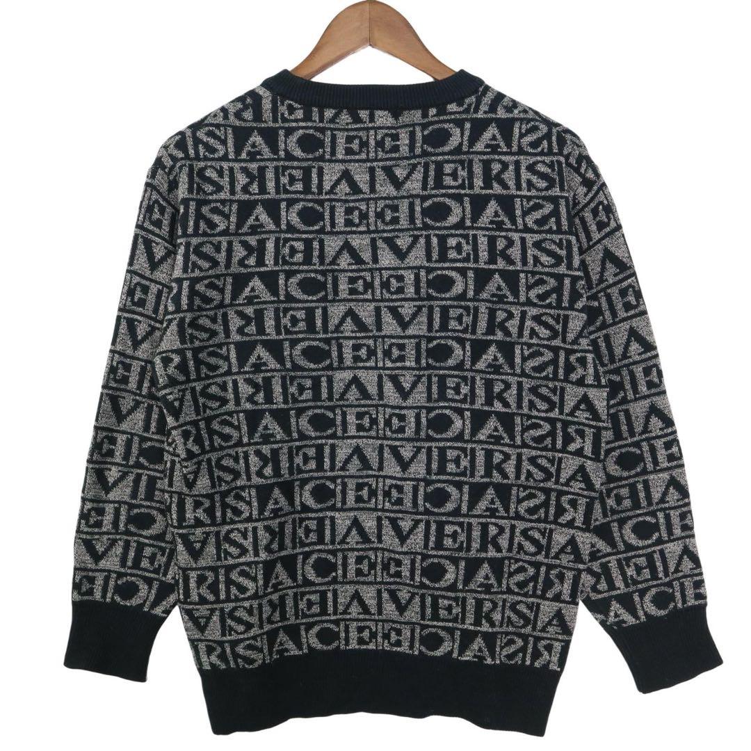 VERSACE (ヴェルサーチ) ブランドロゴ クルーネックニット セーター