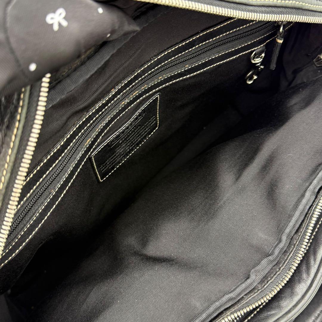 【良品】コーチ　COACH 2way ビジネスバッグ　レザー　ブラック