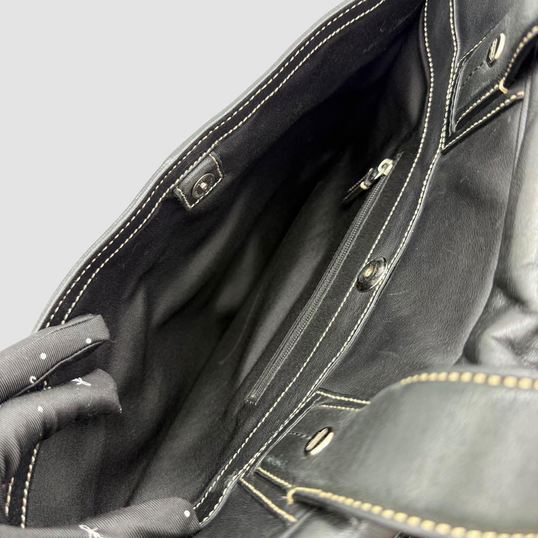 【良品】コーチ　COACH 2way ビジネスバッグ　レザー　ブラック