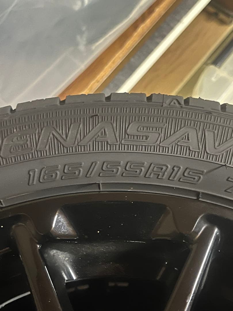 カフェモカn-boxカスタム 2本①純正ホイールタイヤ付き