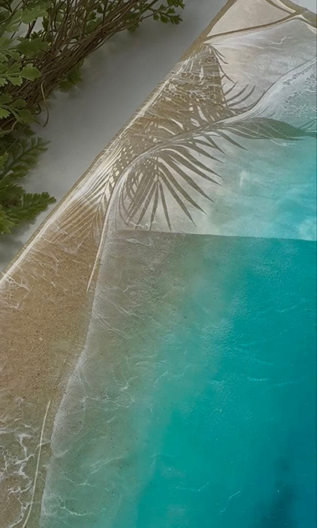 レジンアート　珊瑚礁の海　オーシャンアート　インテリアパネル