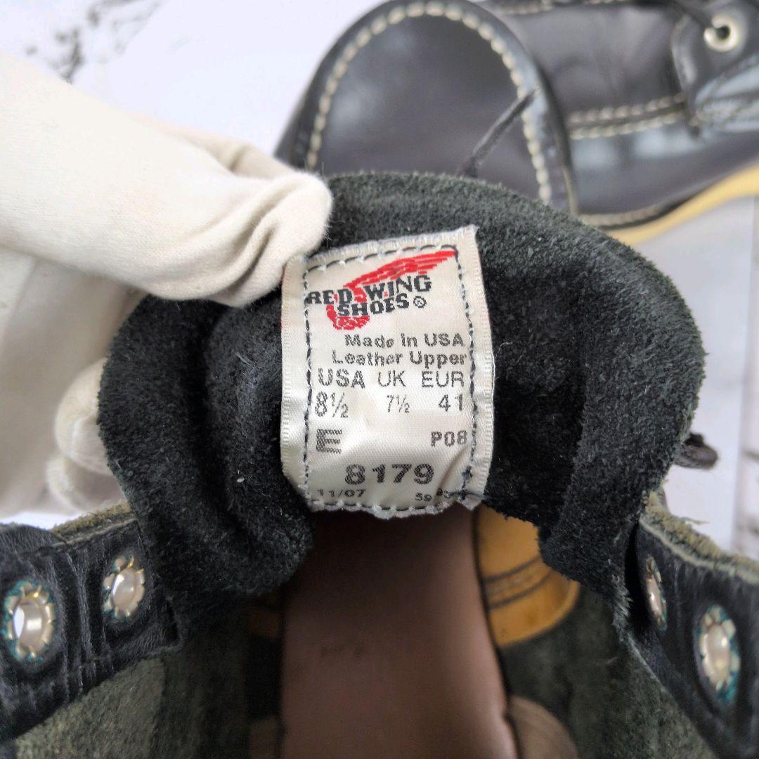【美品】レッドウィング☆アイリッシュセッター　ブーツ　ブラック　8179