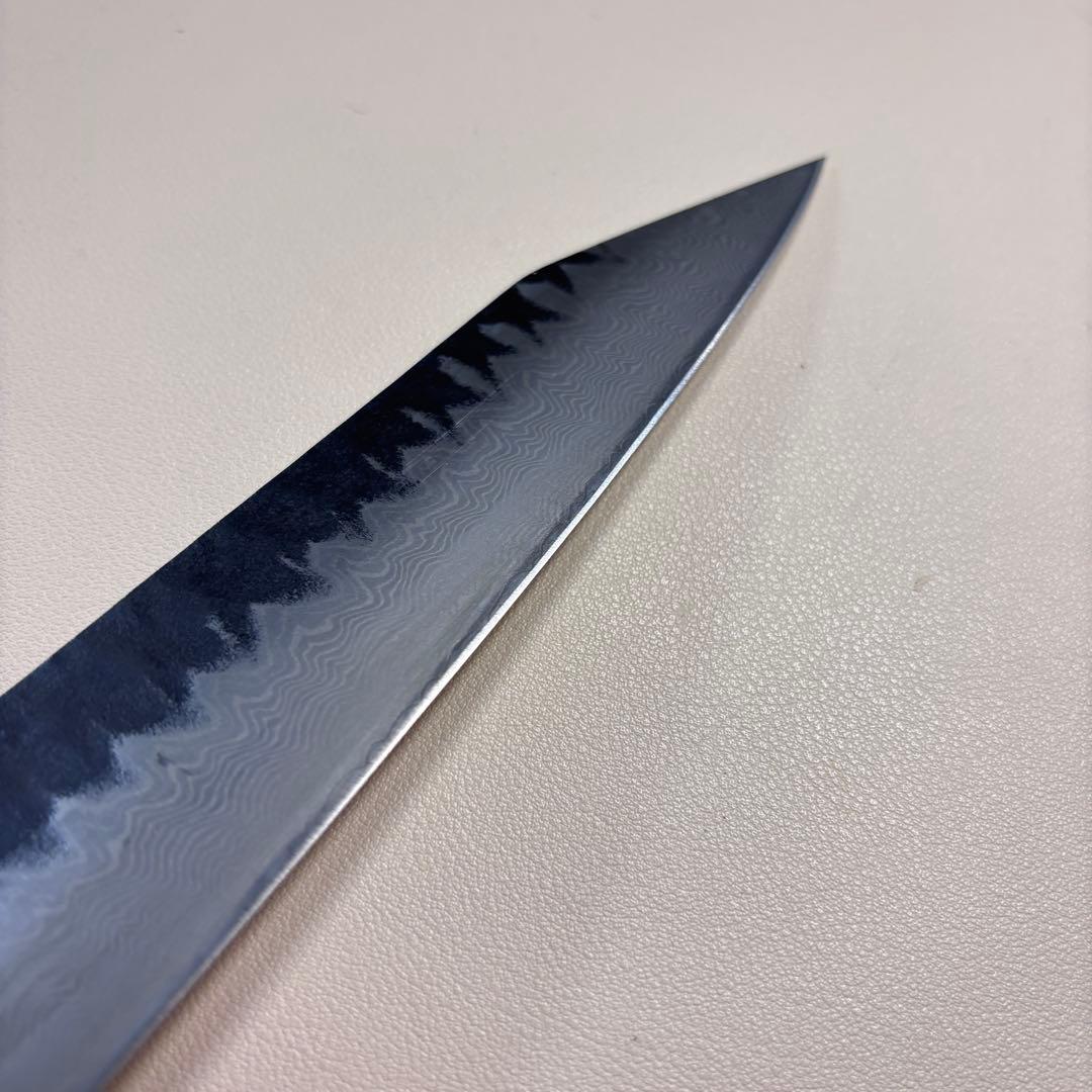 240mm黒打ちダマスカス　(切付型)牛刀シェフナイフ 牛刀【新品】，