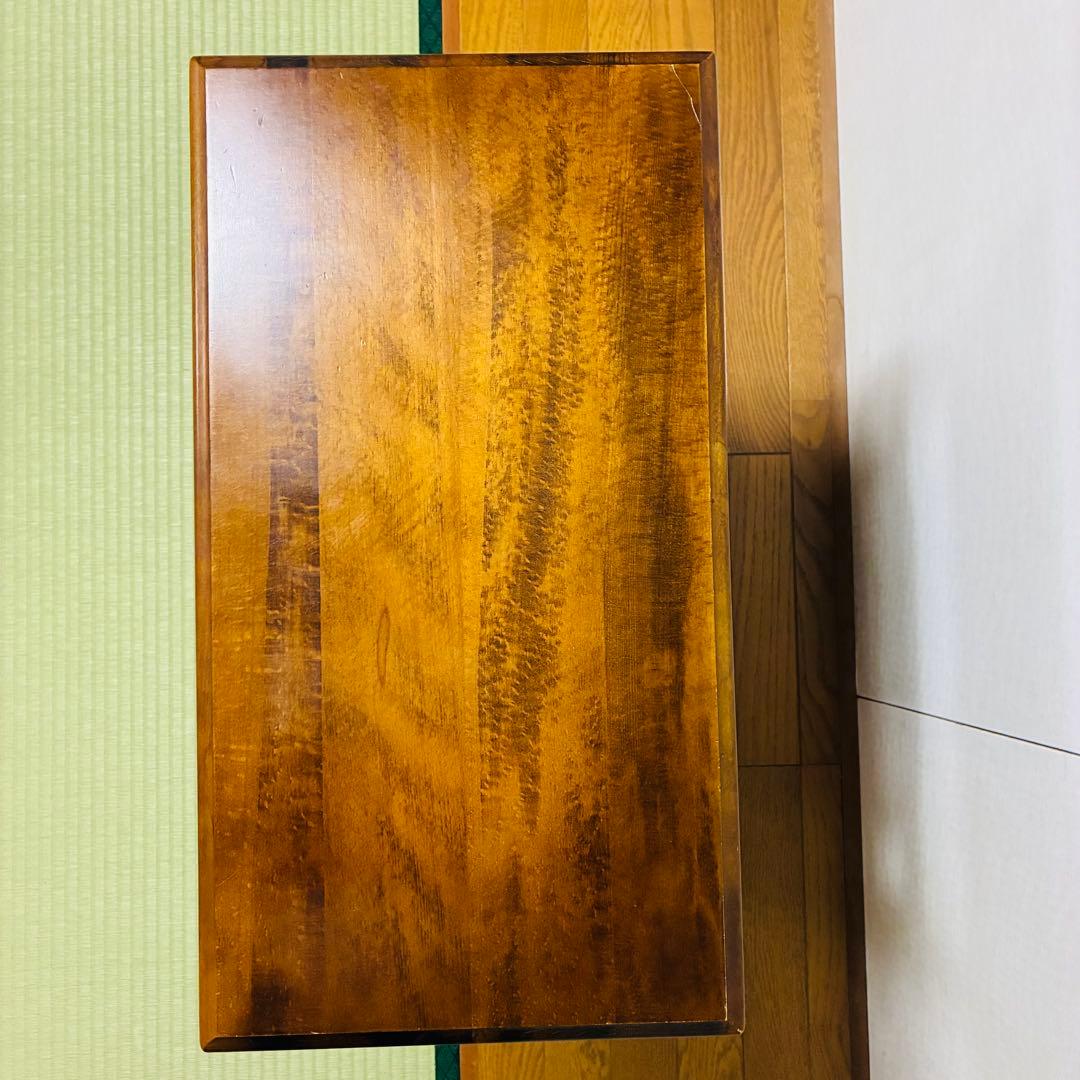 オールドカリモク　サイドテーブル　マガジンラックつき　コロニアル