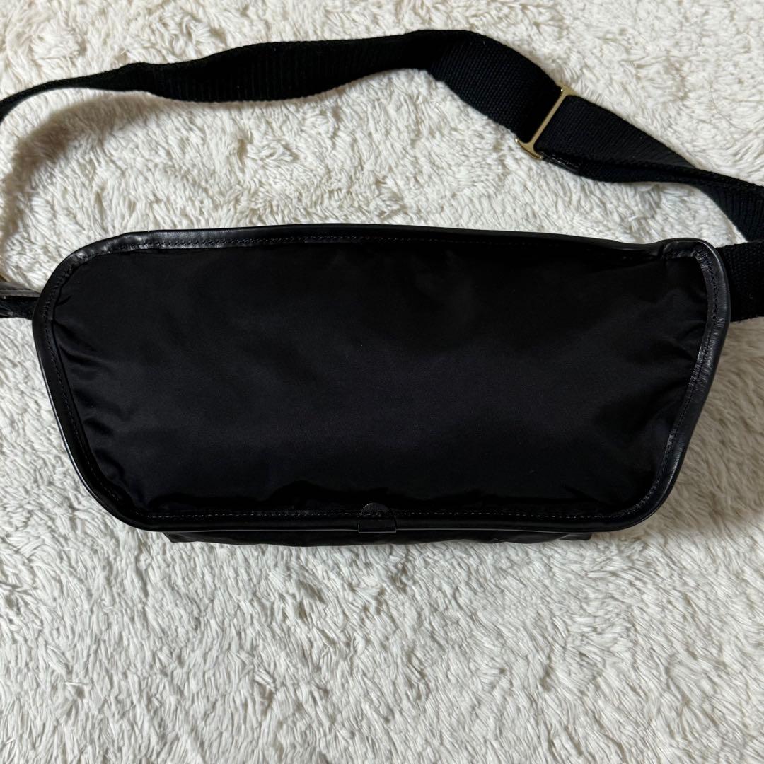 ⭐️新品未使用⭐️　felisi 799　ウエストバッグ　ナイロン×レザー　ブラック