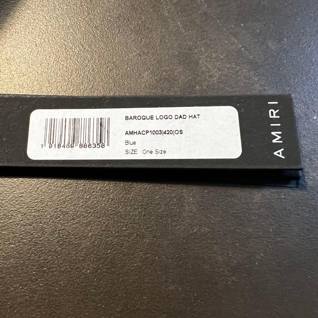 【新品定価8.8万】AMIRI アミリ ロゴ刺繍コットンベースボールキャップ