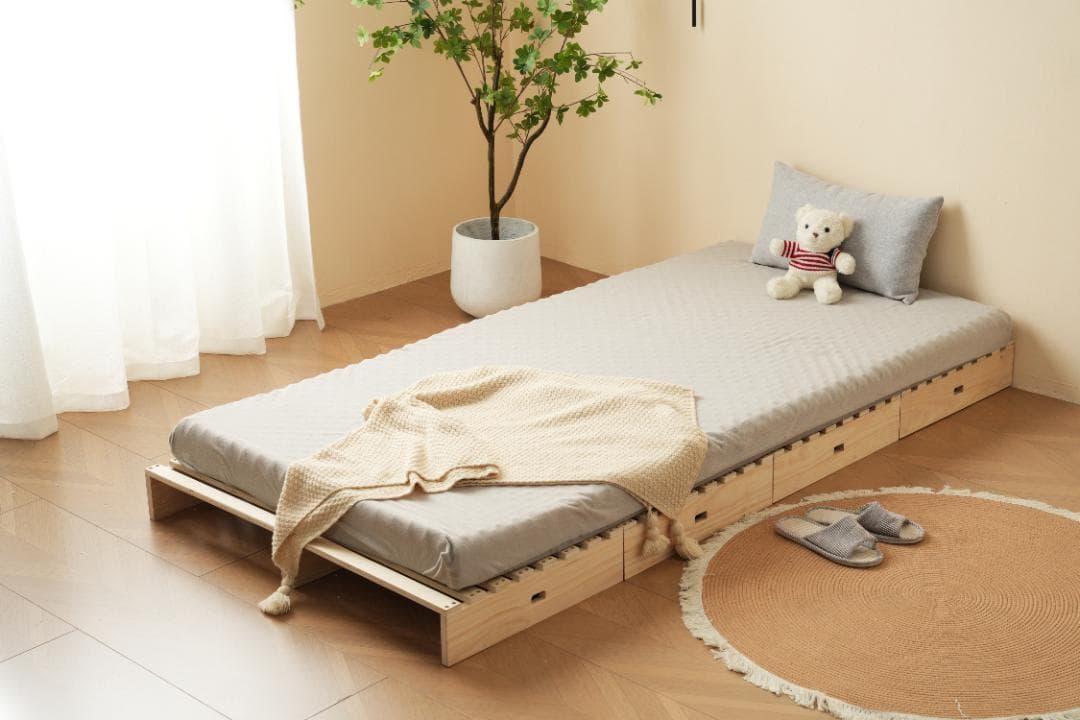 【新品】天然木パレットベッド×8枚 ローベッド 分割可能 掃除ロボ対応 おしゃれ