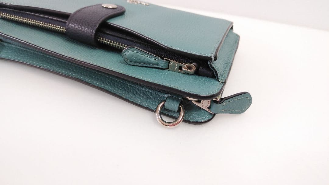 いの☆コーチ☆お財布ショルダー バッグ ミニショルダー☆ポーチ付き☆革