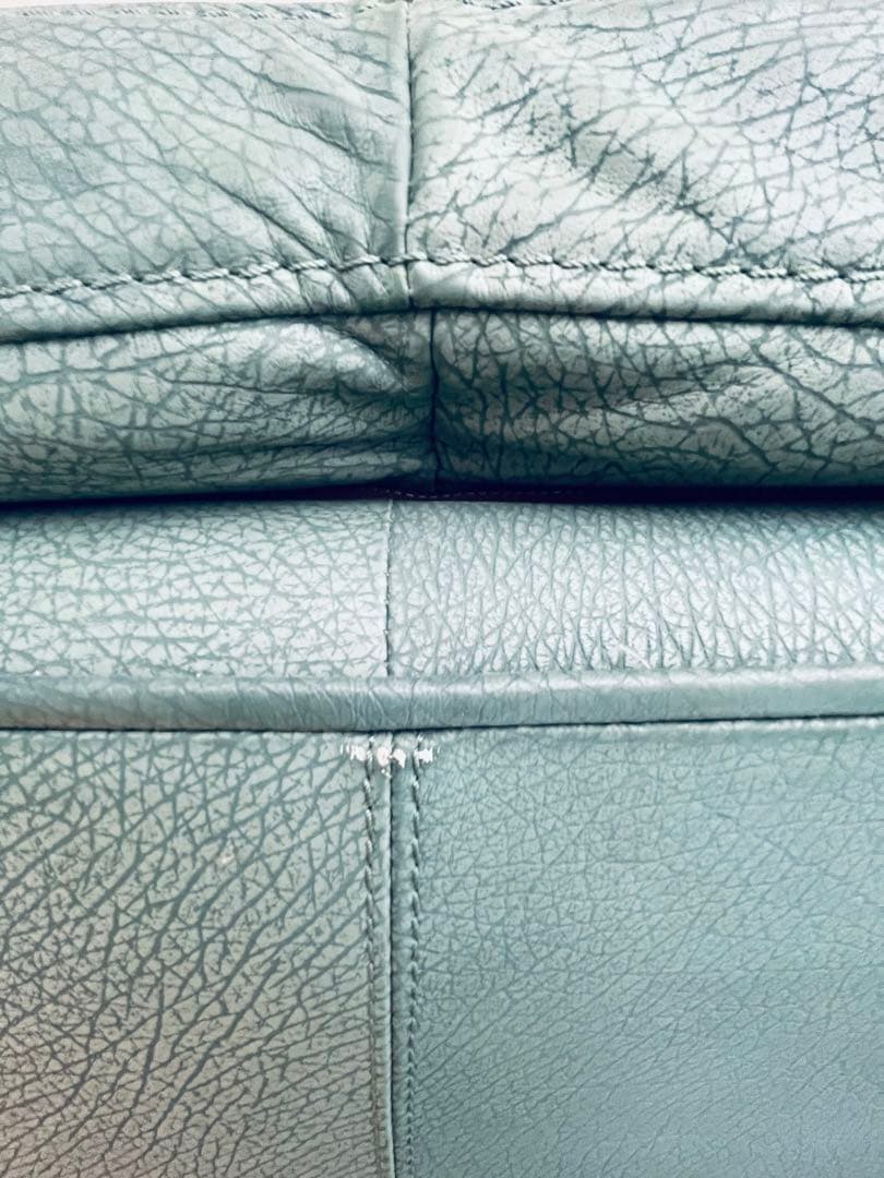 【良品】IDC大塚家具　総本革　Soflex社　トリプルソファ