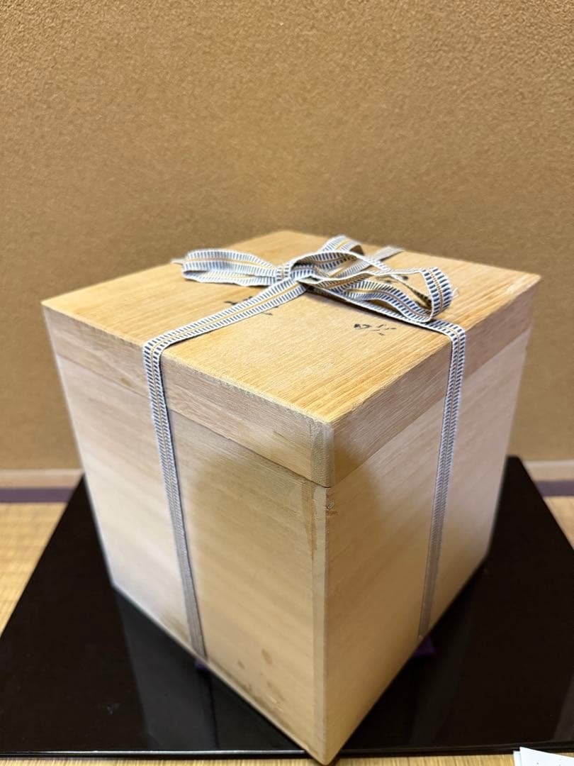 文化勲章　藤田喬平　手吹金彩花瓶　共箱