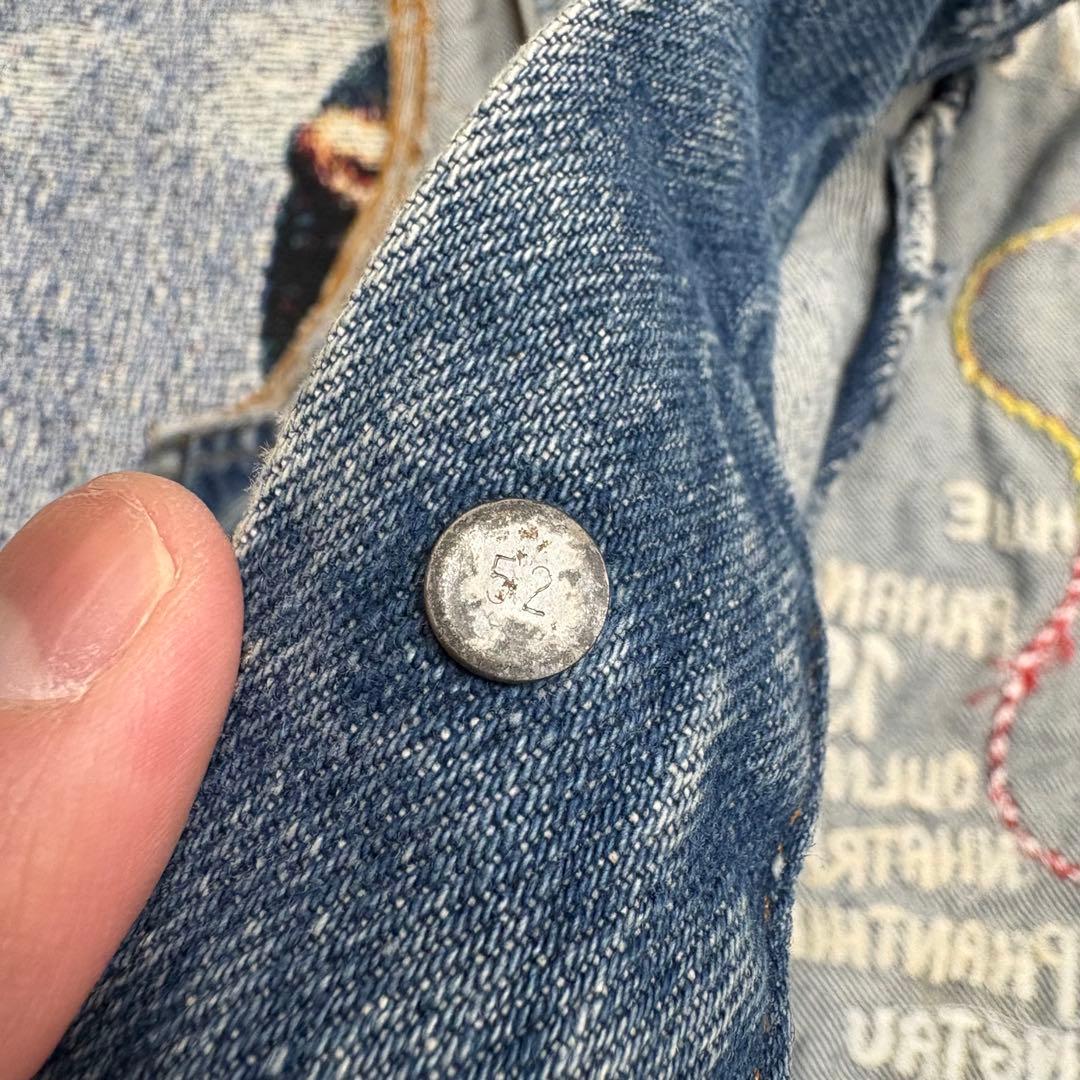 70s Levi's VIET-NAM カスタム刺繍 ベトジャン デニムベスト