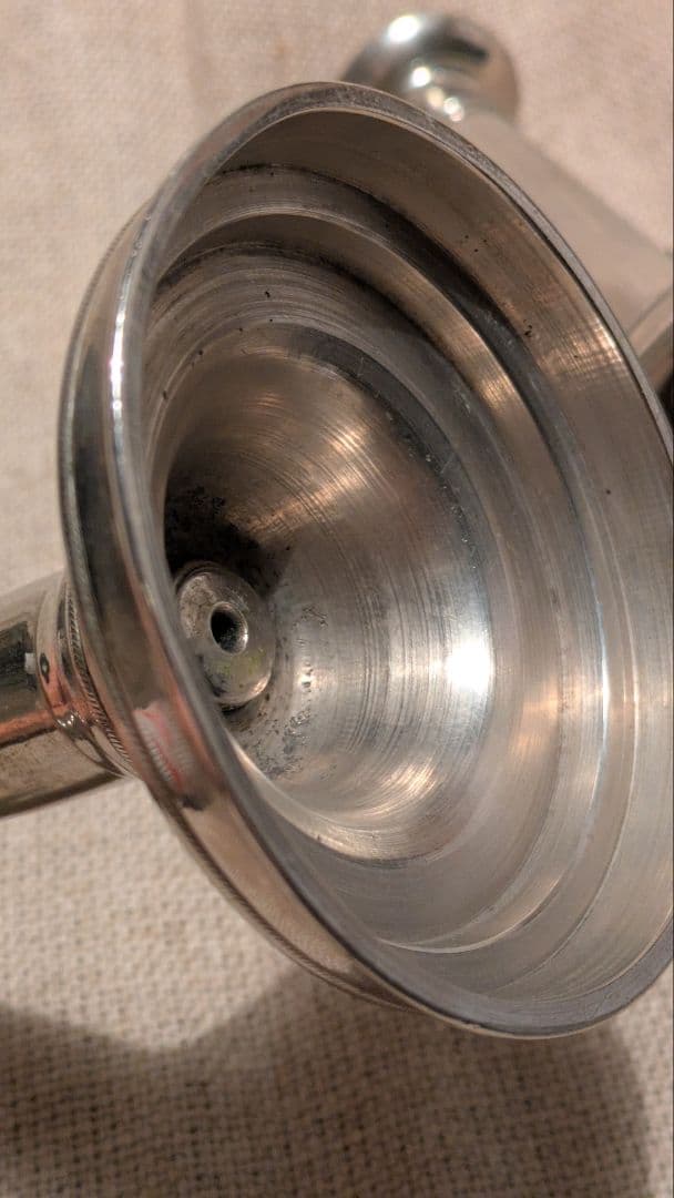 【完動良品】フランスアンティーク 高さ調節可能な蝋燭台 レア銀色2個 25-D