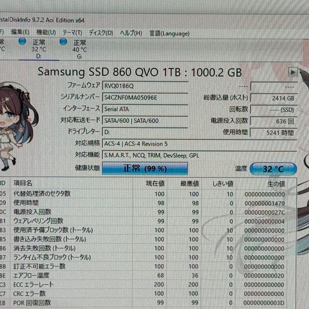 内蔵型SSD Samsung SSD 860 QVO 1TB
