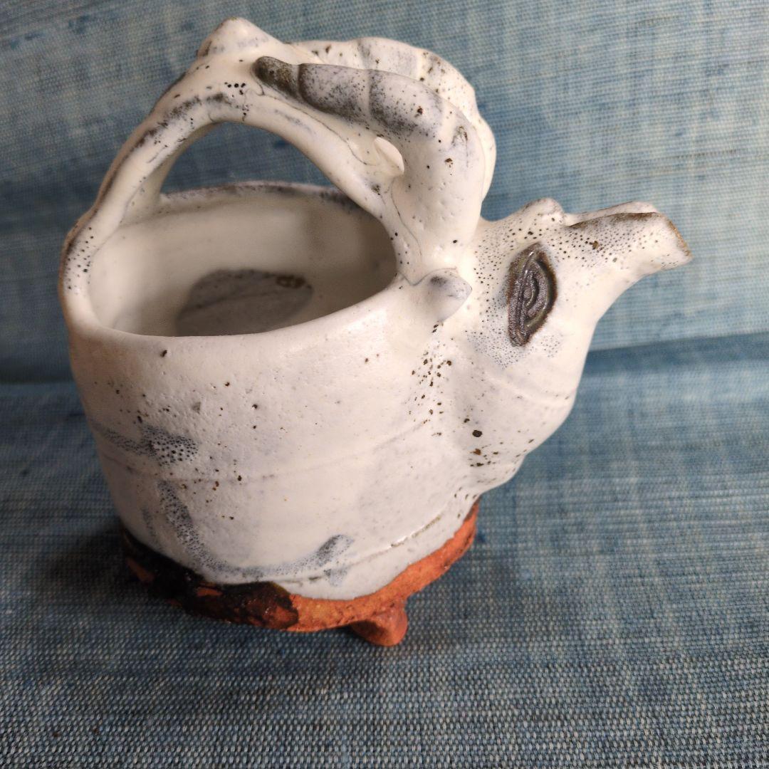 萩焼　羊頭水差し