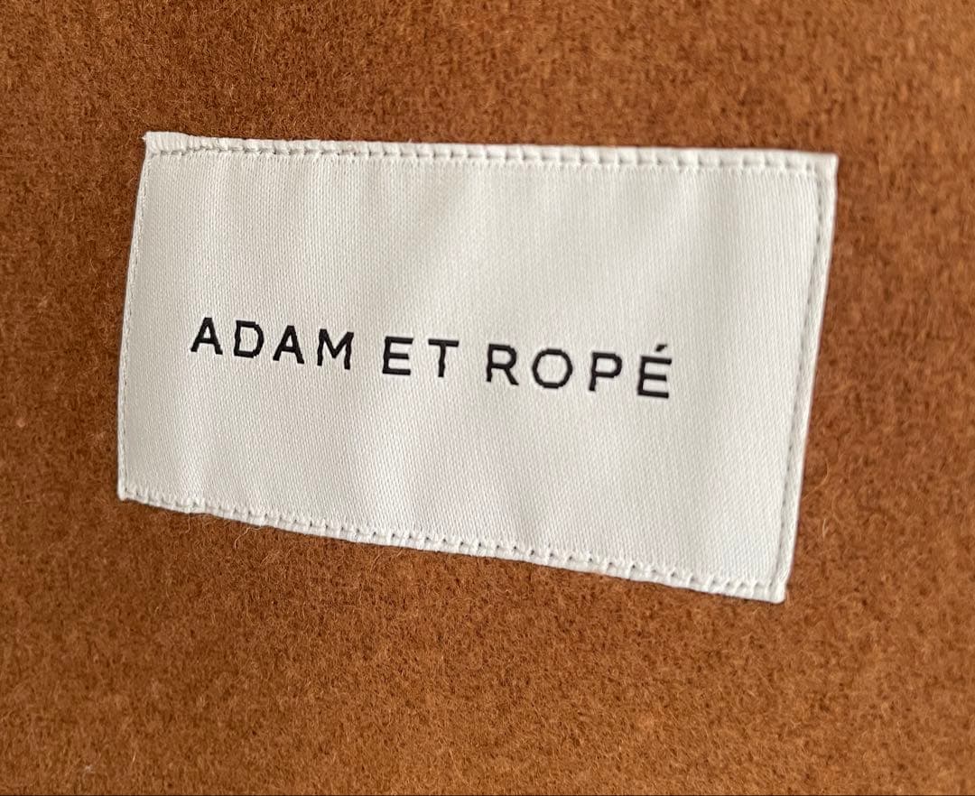 アダムエロペ　Super140's リバーショートコート　スタンドカラーコート