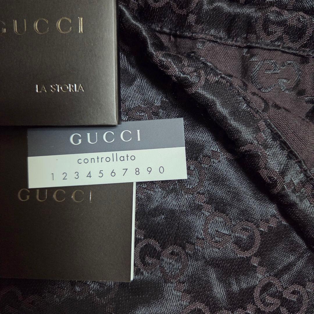 GUCCI GGキャンバス チャーミー ミディアム ボストンバッグ ブラック