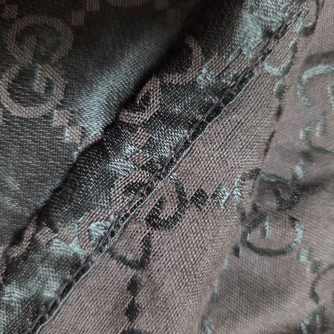 GUCCI GGキャンバス チャーミー ミディアム ボストンバッグ ブラック