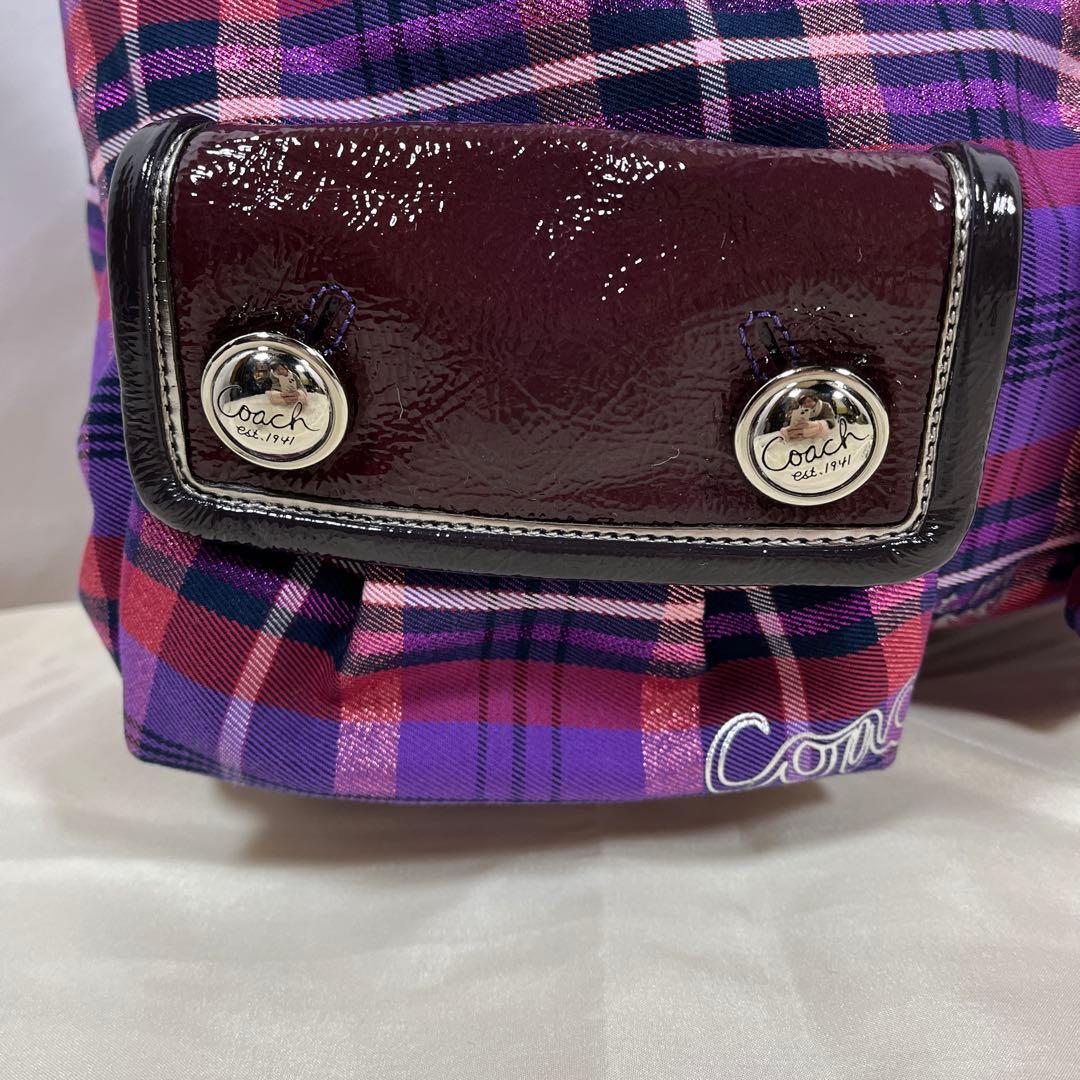 未使用級　COACH コーチ POPPY ショルダーバッグ y2k 紫　袋付き