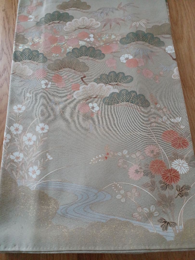 hanahana　 色留袖 一つ紋 正絹 ベージュ 金彩 松竹梅 礼装