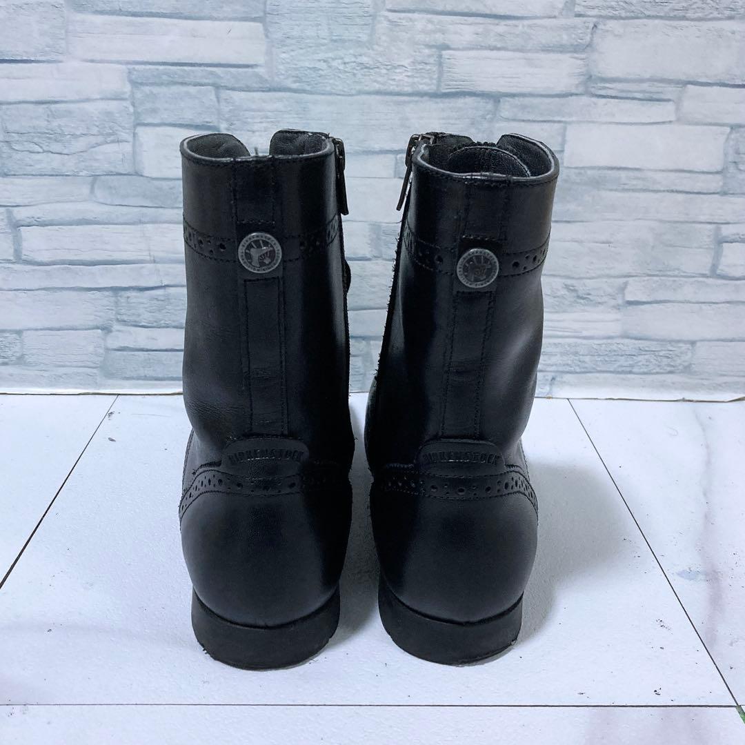 美品 ビルケンシュトック ララミーブーツ レースアップ 本革 黒 37 24