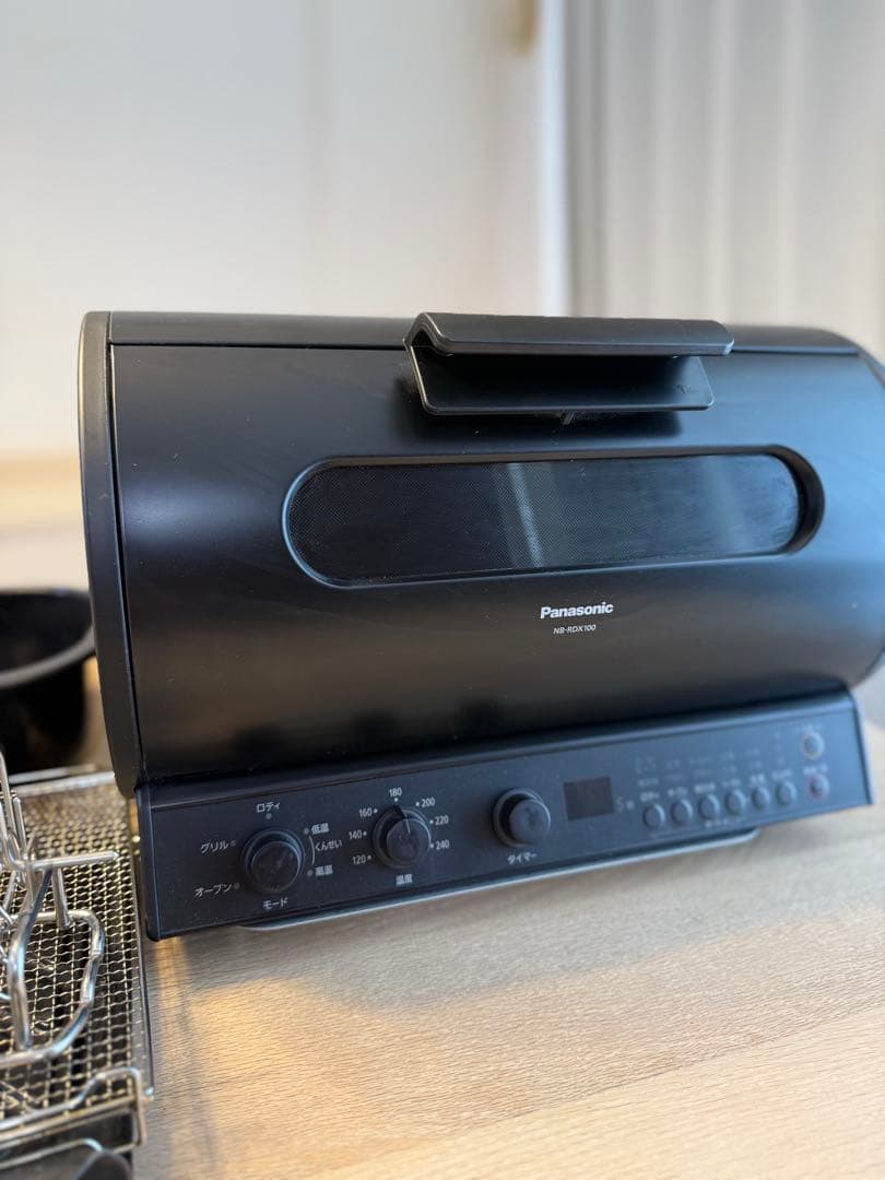 Panasonic ロティサリーグリル　燻製機能　トースター 黒