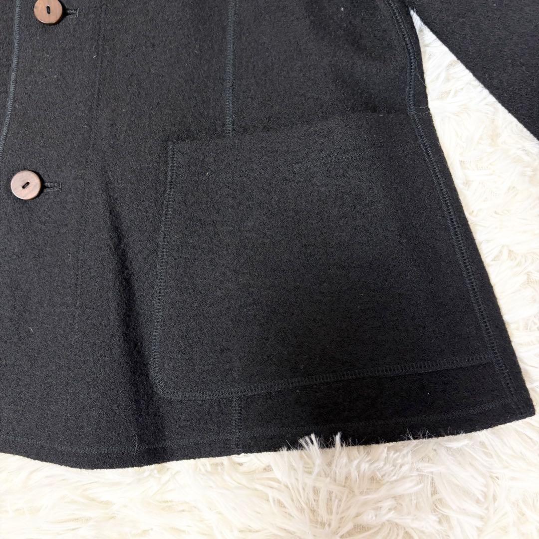 美品✨ヨーガンレール 圧縮ウール ジャケット コート 黒 2way